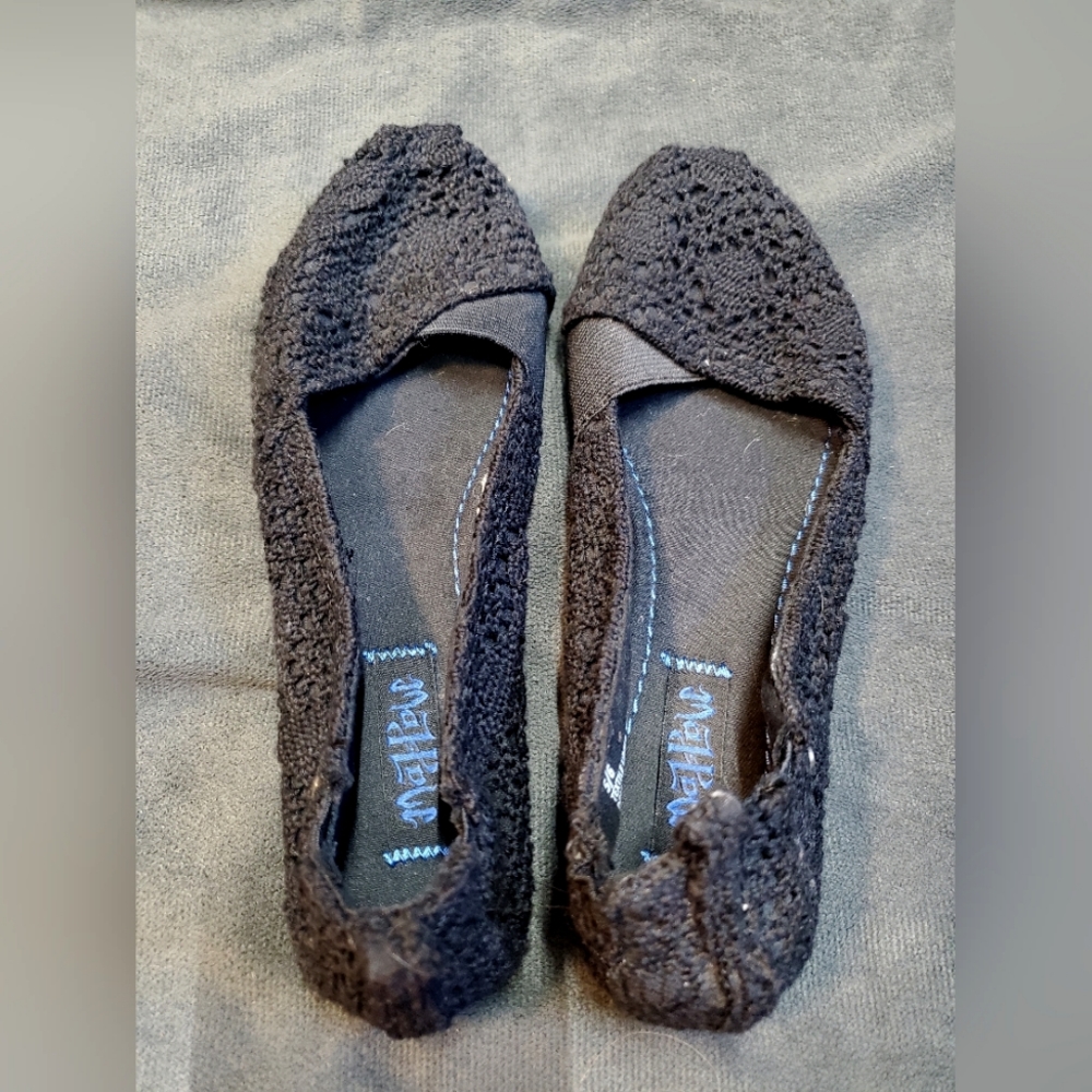Black Slip On Dress Flats